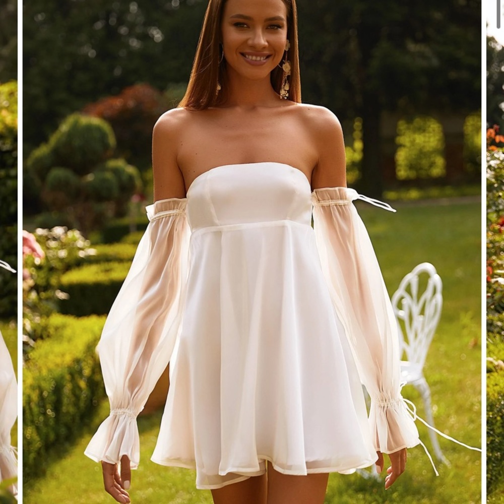 White Celine Mini Dress from Alamour the Label